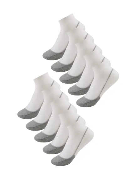 Allegra K- Women's Heelless No-Show Low Cut Socks 10 Pairs