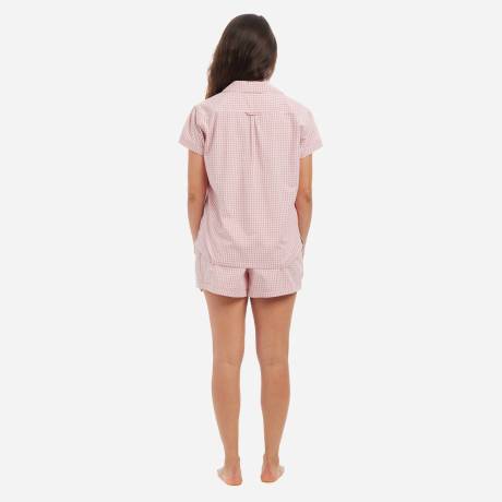 The Sleep Code Pyjama court classique en coton vichy