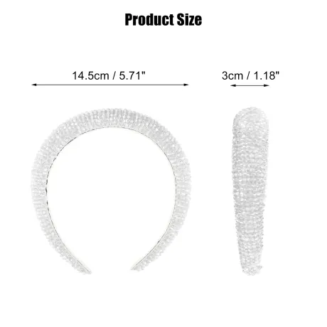 Unique Bargains- Rhinestone Bling Padded Headband Hairband