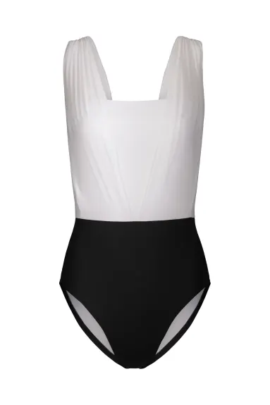 Hilary MacMillan- Mesh Overlay One Piece Swimsuit