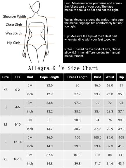 Allegra K- 2pc Double Breasted Sheath Dress Set with Cape