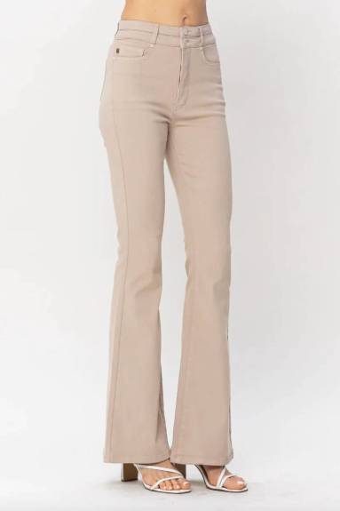 Judy Blue - Khaki Flare Jeans