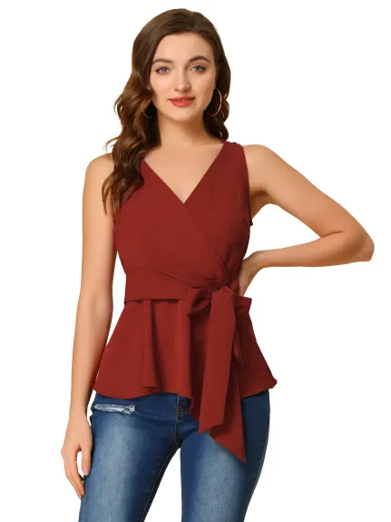 Allegra K- Satin Spaghetti Strap Top