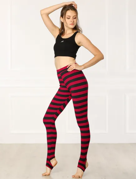 Allegra K - Printed Stretch Sports Casual Leggings