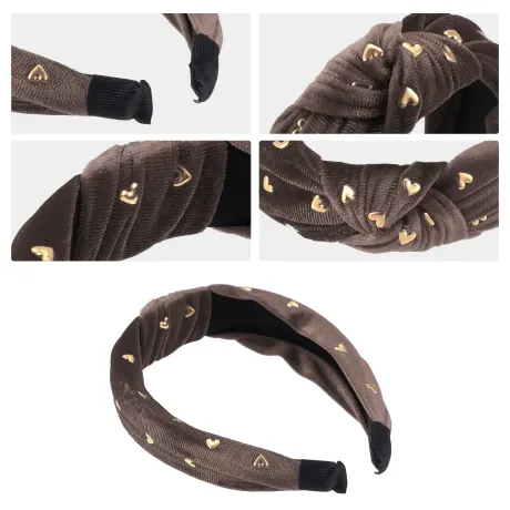 Unique Bargains - Heart Print Knotted Headband