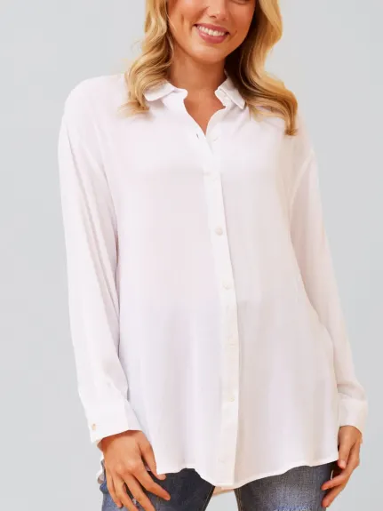 Annick - Nathalie Shirt Long Sleeves Solid White