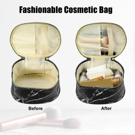 Unique Bargains- Marble Print Travel Bag Makeup Organizer