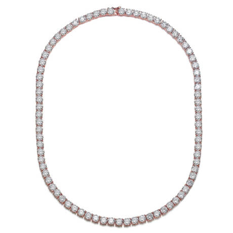 Rachel Glauber 4mm Tennis Necklace with Clear Cubic Zirconia