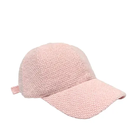 Casquette de baseball en angora en blanc