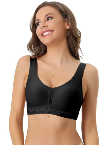 Allegra K- Soutien-gorge de sport sans armatures, bralettes d'entraînement de yoga