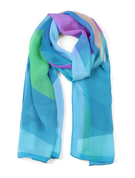 Allegra K- Chiffon Shawl Geometric Style Scarves