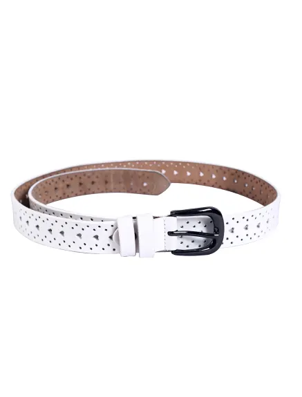 Allegra K- Ceinture à boucle ardillon en alliage creux multi-trous sculptés en forme de cœur