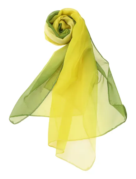 Allegra K- Long Chiffon Gradient Color Wrap Scarf