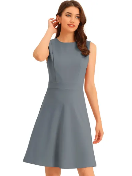 Allegra K - Sleeveless A-line Flare Dress