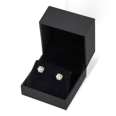 Club Rochelier 5A Cubic Zirconia 7mm Geometric Stud Earrings