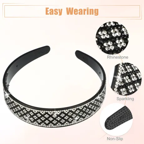 Unique Bargains- 1 Pcs Wide-brimmed Headband