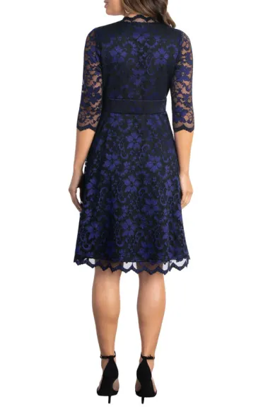 Kiyonna Mon Cherie Floral Lace Cocktail Dress