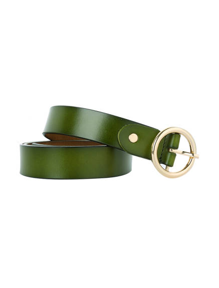 Allegra K- Round Pin Buckle Belt