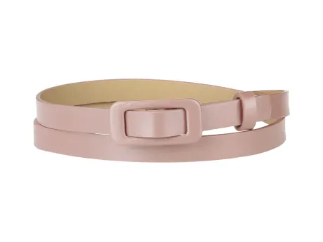 Allegra K- Thin Nonporous Waist Plus Size Rectangle Buckle Belt