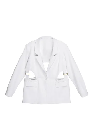 Hilary MacMillan- Linen Cut Out Blazer