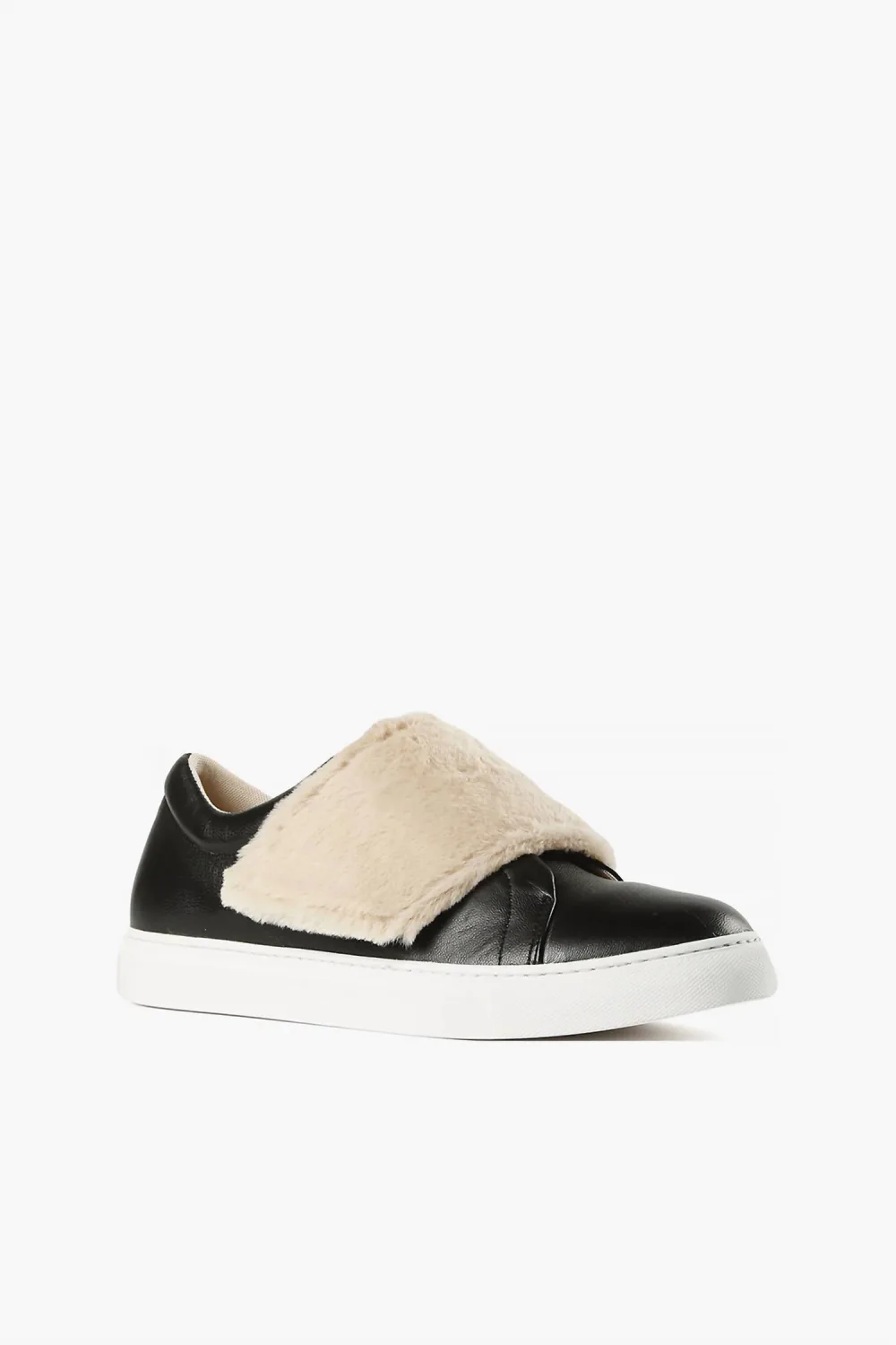 ALL BLACK - Fun Fur Banded Sneaker