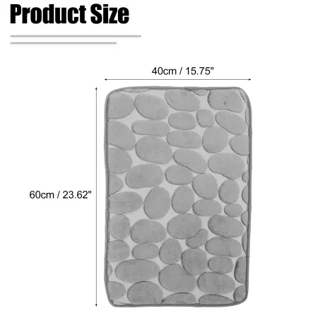 Unique Bargains- Bathroom Rug Mat Cobblestone Pattern