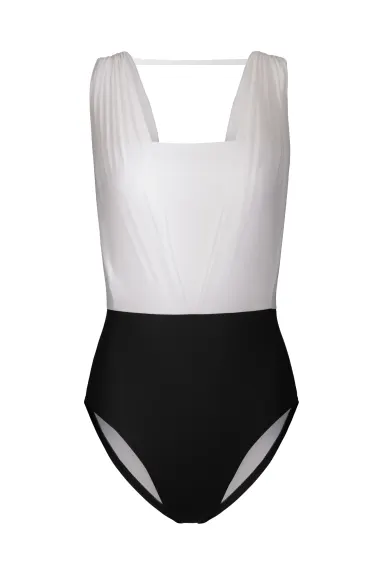 Hilary MacMillan- Mesh Overlay One Piece Swimsuit