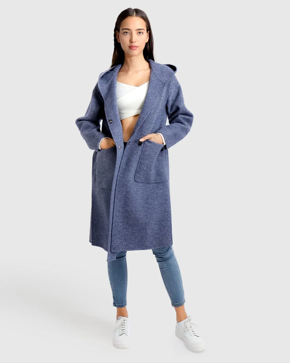 Belle & Bloom Walk This Way Wool Blend Oversized Coat