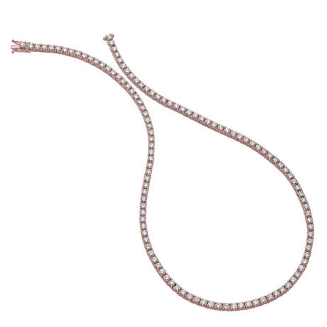 Rachel Glauber 4mm Tennis Necklace with Clear Cubic Zirconia