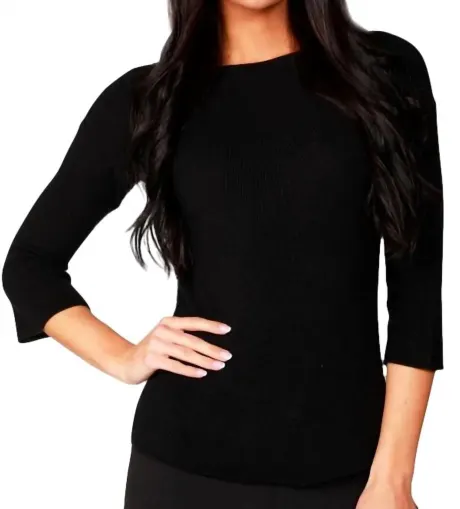 ANGEL - Ribbed 3/4 Sleeve Top