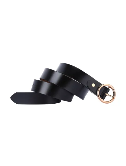 Allegra K- Round Pin Buckle Belt