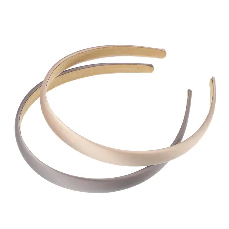 Unique Bargains- 2 Pcs Solid Satin Headbands