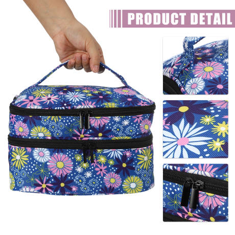 Unique Bargains- Nailcare Makeup Storage Travel Case Double-Layer