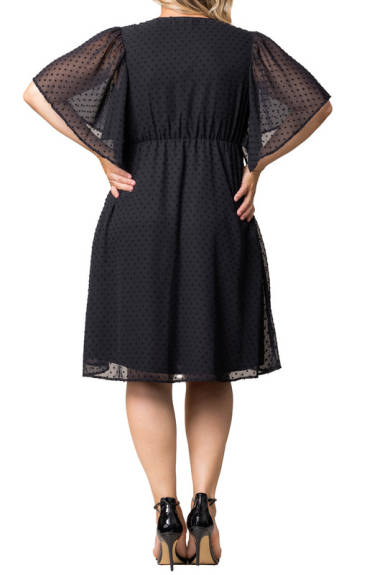 Kiyonna Florence Flutter Sleeve Dress (Plus Size)