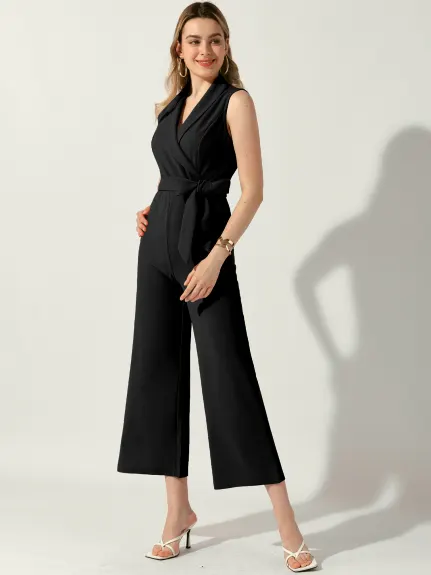 Allegra K - Sleeveless High Waist Jumpsuit Romper