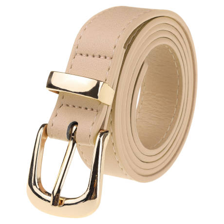 Allegra K- Faux Leather Gold Buckle Waist Belt