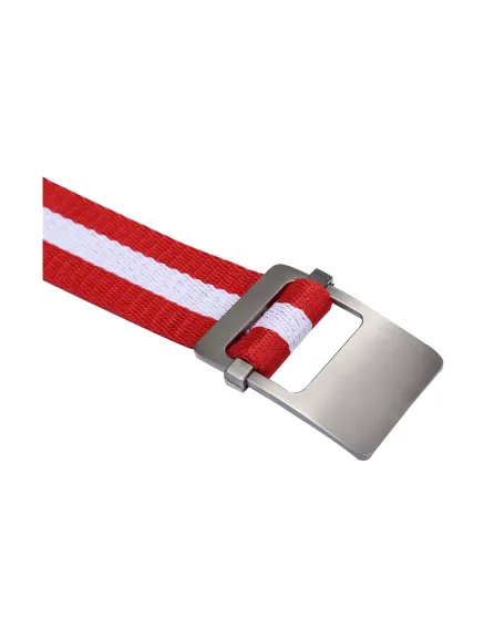 Unique Bargains- Unisex Canvas Web Belt with Metal Slide Buckle