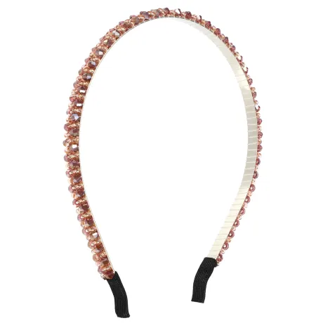 Unique Bargains- 2 Rows Rhinestone Hairband Headband