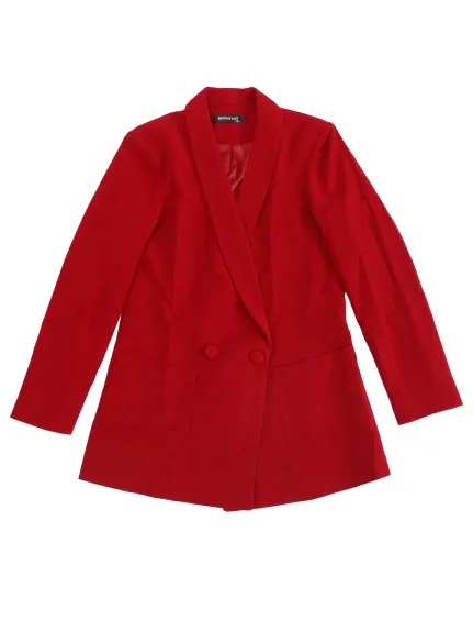 Allegra K- Blazer de costume croisé à col châle