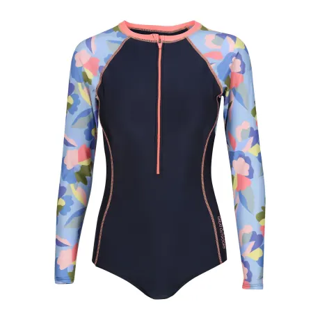 Regatta - Womens/Ladies Willowfield Abstract Floral Long-Sleeved One Piece Bathing Suit