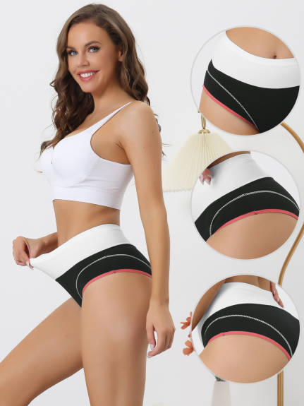 Allegra K- High Waist Tummy Control Cotton Panties