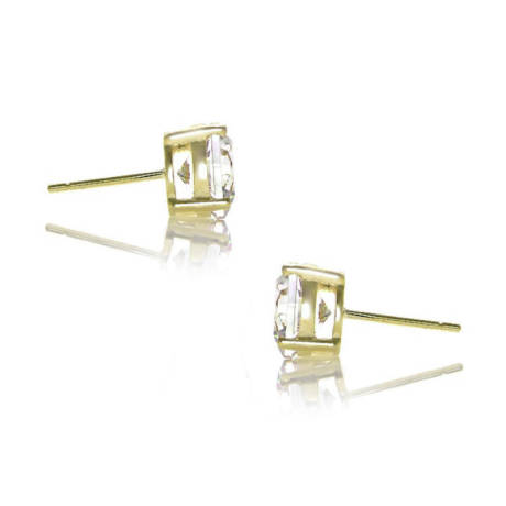 Rachel Glauber Stud Earrings with Colored Cubic Zirconia