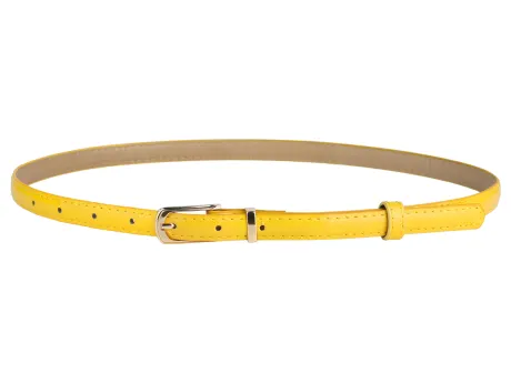 Allegra K- Ceinture fine en cuir verni avec boucle ardillon en alliage