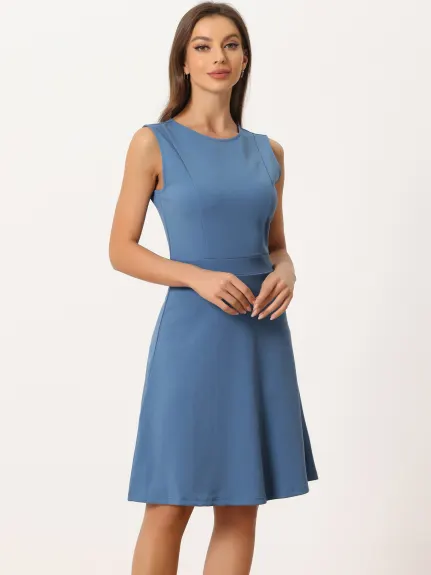 Allegra K - Sleeveless A-line Flare Dress