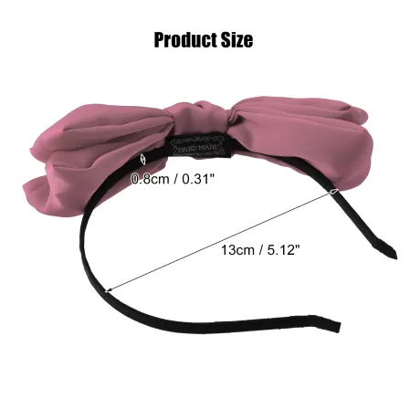 Unique Bargains - Satin Bow Knot Headband Fashion Hairband