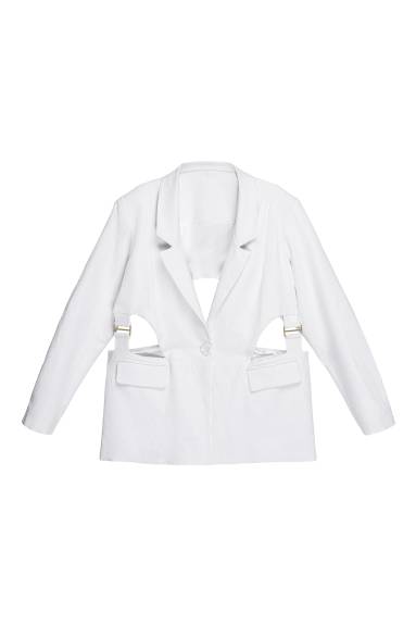 Hilary MacMillan- Linen Cut Out Blazer