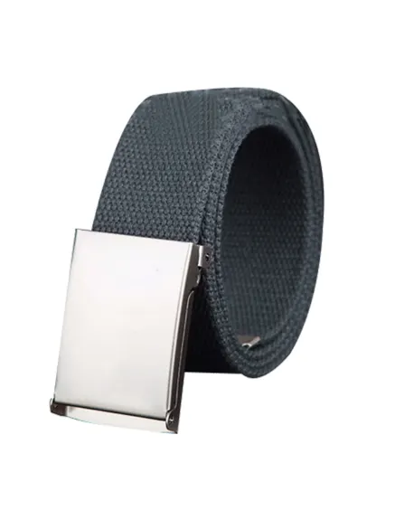 Unique Bargains- Ceinture réglable en toile unisexe avec boucle coulissante