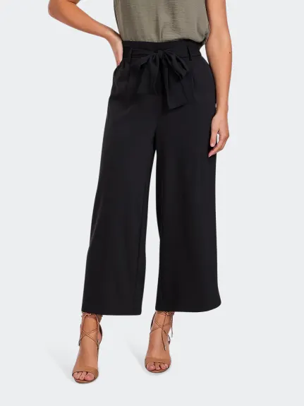 Annick - Nessy Pants Crop High Waist Stretch Self-Belt