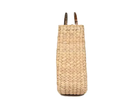 Aaron Leather Goods- Nature Nest Shopper Handwoven Embroidered Handbag