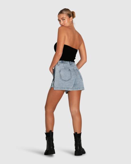 Belle & Bloom Bring The Heat Denim Shorts - Stonewash